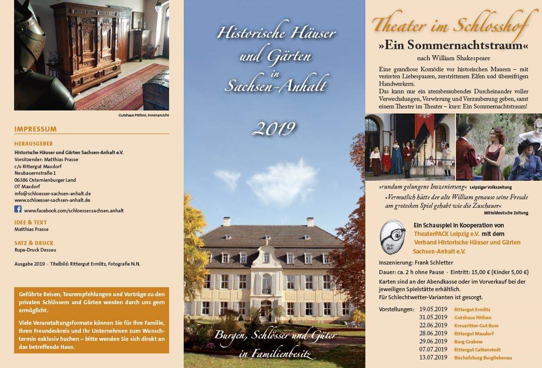Jahresheft 2019 - Verein historische Häuser und Gärten Sachsen Anhalt e.V.